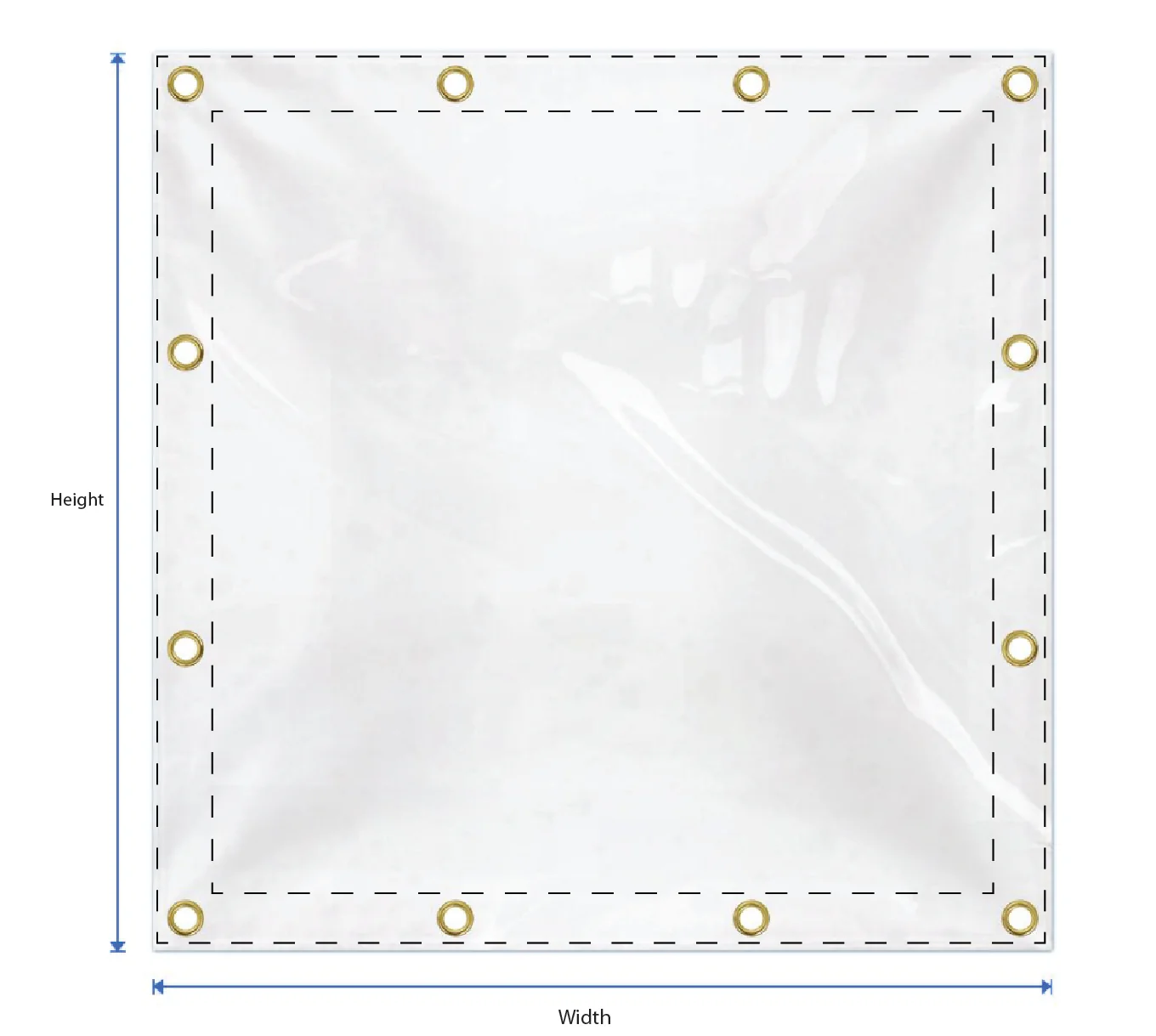 Custom Clear Vinyl Tarps with Grommets - Image 3