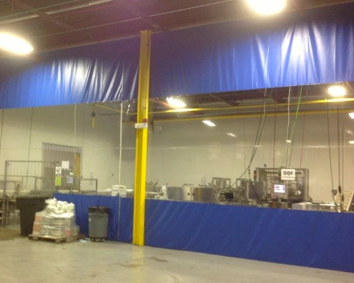 Warehouse Curtain Wall Dividers — Retractable Vinyl Industrial Room Dividers - Image 8