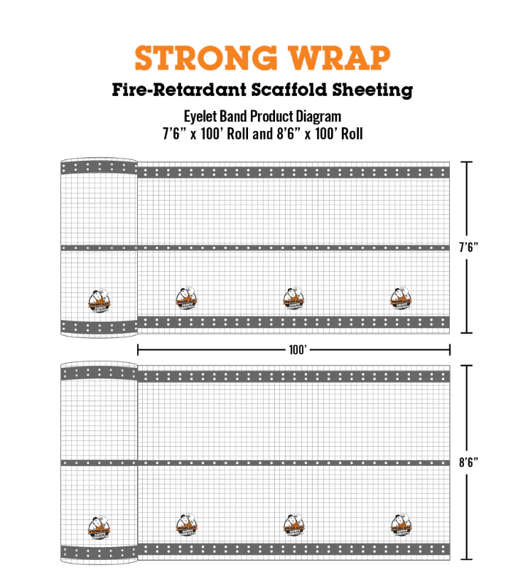 Scaffold Wrap Sheeting | Strong Wrap Fire Retardant Scaffold Enclosure - Image 4